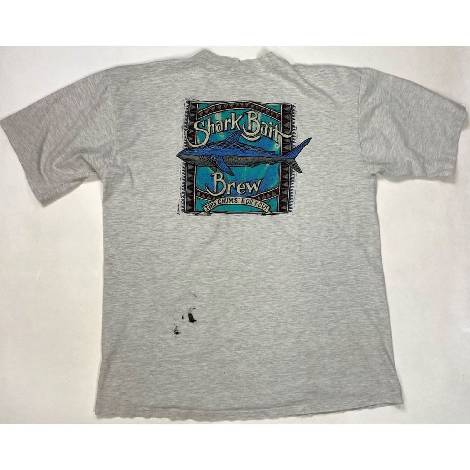 Vintage VINTAGE Crazy Shirts Shark Bait Brew Graphic T-shirt Men XL 90s Single Stitch Size US XL / EU 56 / 4 - 2 Thumbnail
