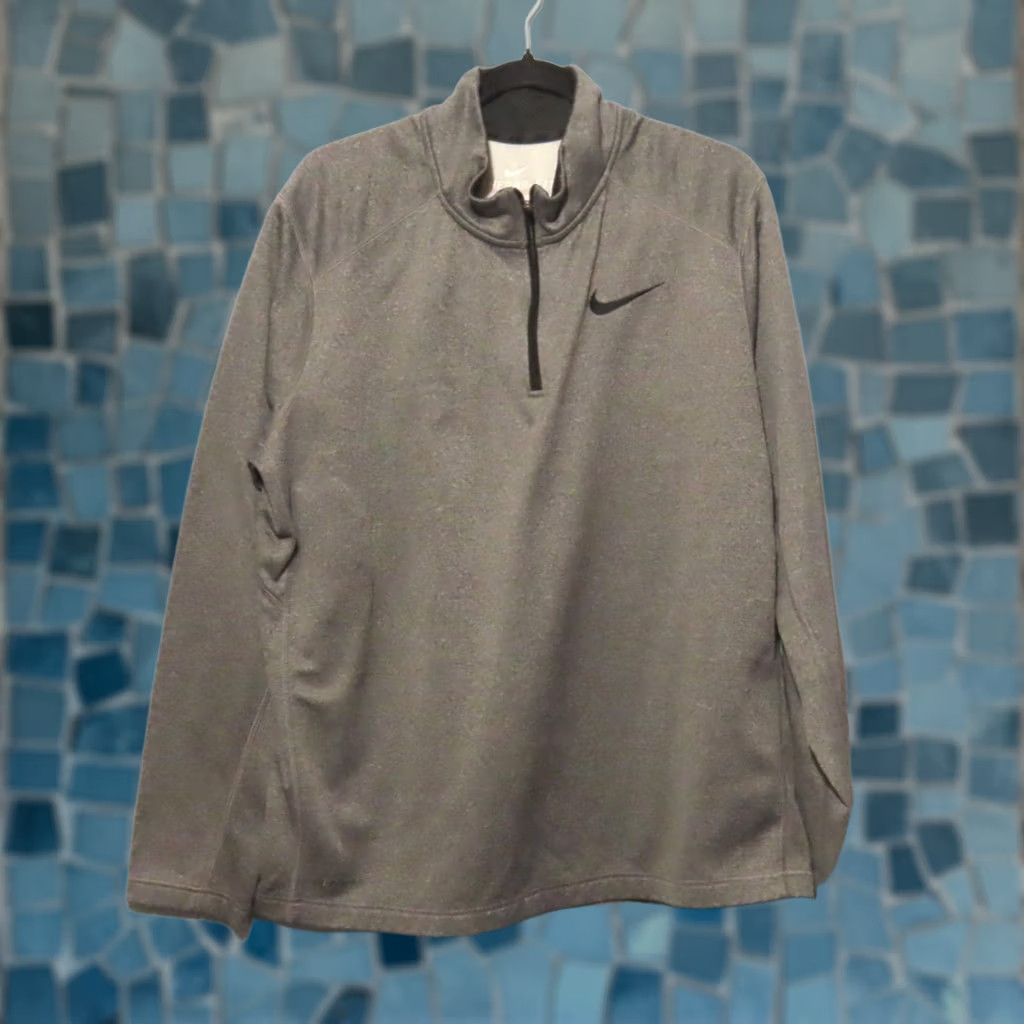 Nike Nike Men's XL Therma-Fit 1/4 Zip Pullover Sweatshirt Gray Size US XL / EU 56 / 4 - 1 Thumbnail