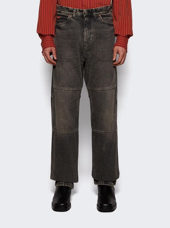 Martine Rose o1mle0326 Panelled Jeans in Black Size US 30 / EU 46 - 2 Thumbnail