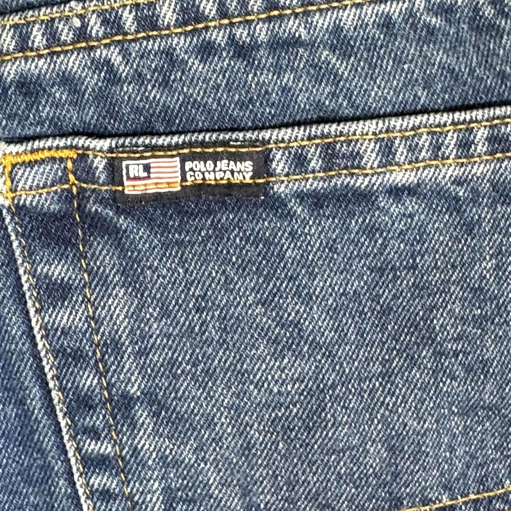 Polo Ralph Lauren VINTAGE Polo Jeans Co. Jeans Mens 36x30 Blue Denim Classic Straight RL 90s Mens Size US M / EU 48-50 / 2 - 3 Thumbnail