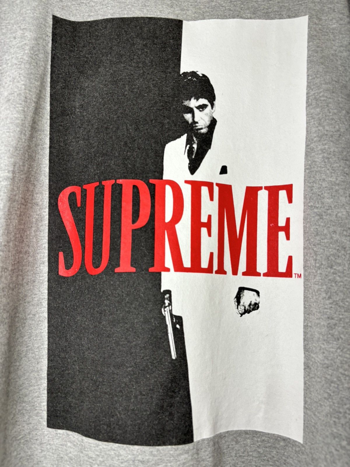 Supreme Supreme Scarface Split Tee Grey FW17 Size US M / EU 48-50 / 2 - 3 Thumbnail
