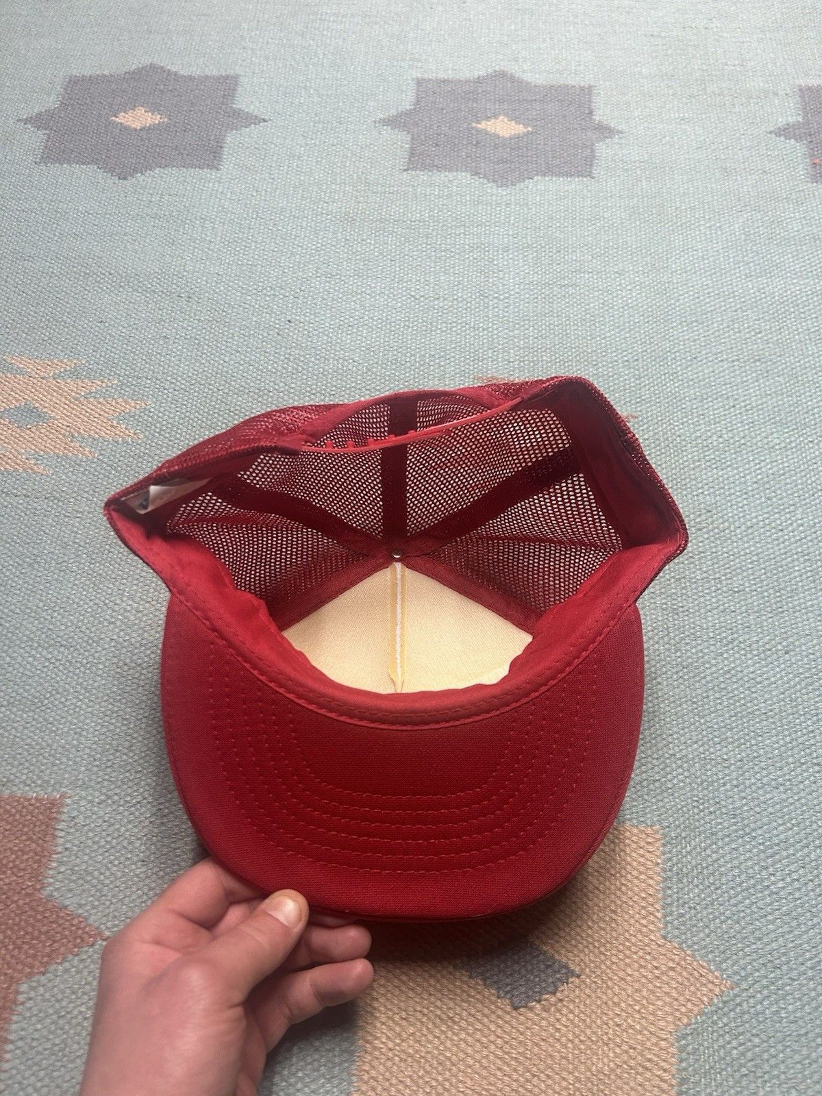 Vintage Vintage trucker hat GAF 100 anniversary red white snap Size ONE SIZE - 6 Thumbnail