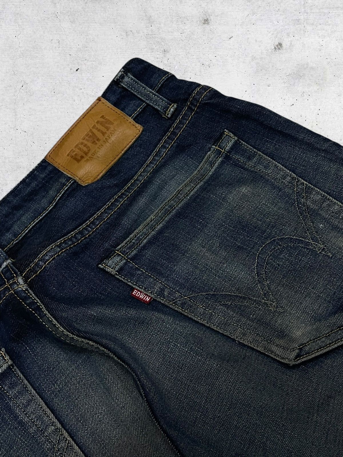 Edwin VINTAGE EDWIN 90S OG JAPAN DESIGNER DISTRESSED MUDWASH DENIM Size US 32 / EU 48 - 15 Thumbnail