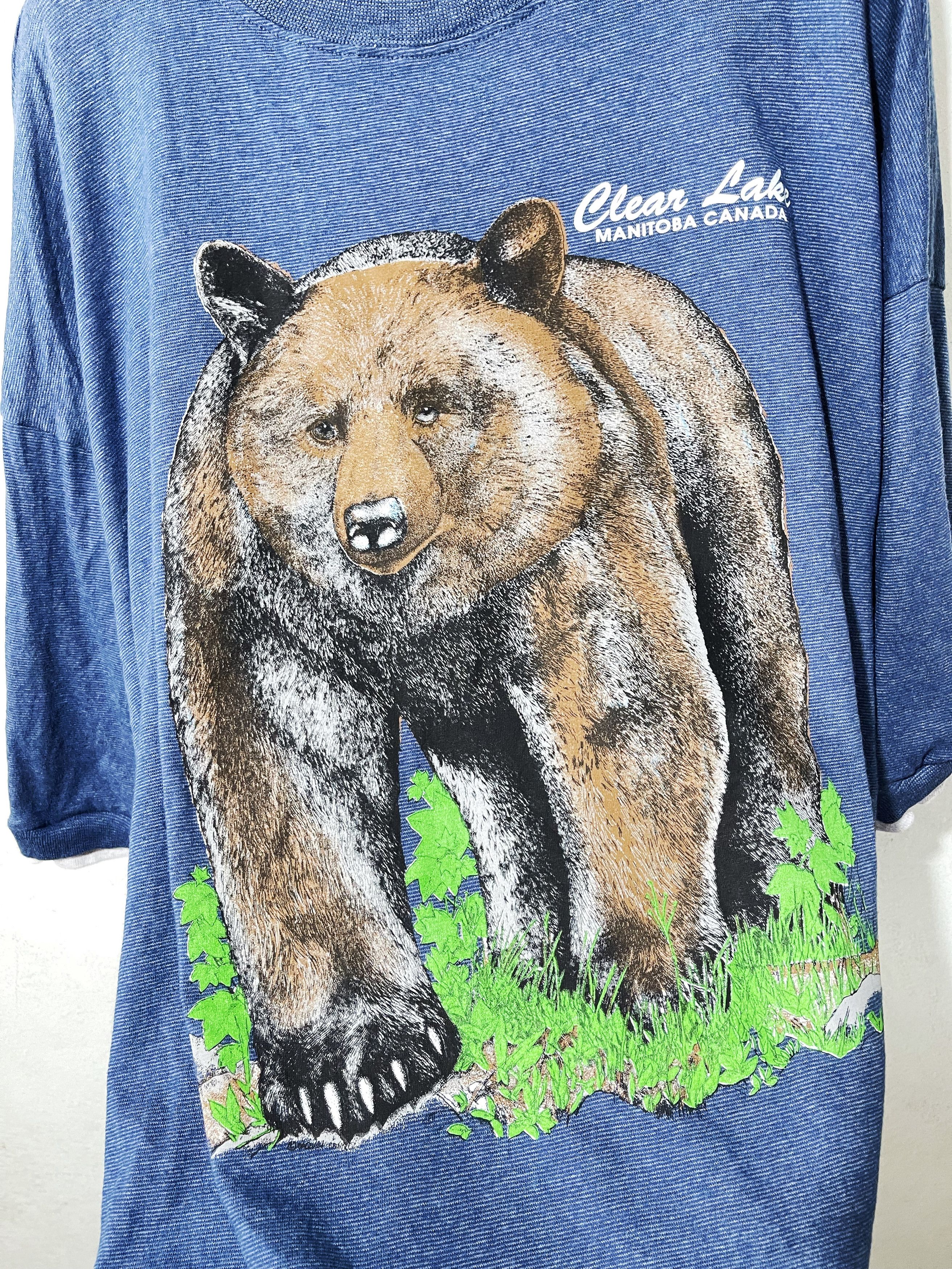 Vintage Vintage 90s Bear Striped Shirt Size US XXL / EU 58 / 5 - 2 Thumbnail