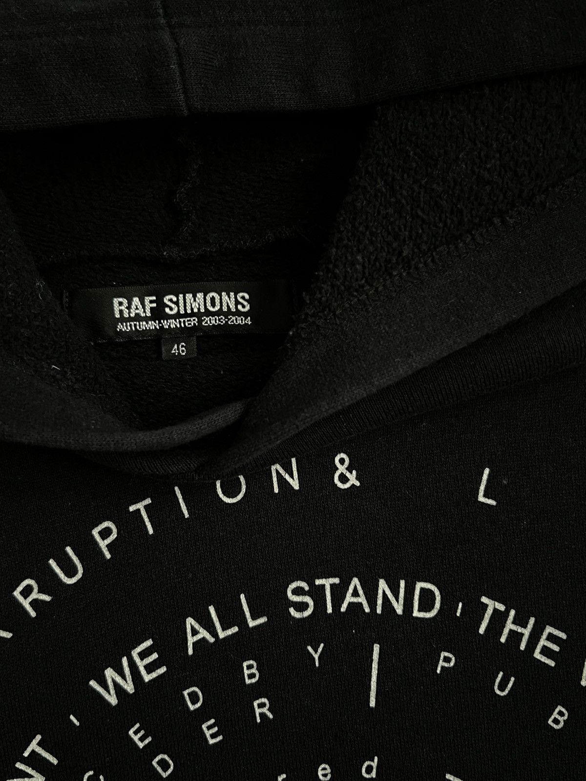 Raf Simons AW03 Raf Simons Closer Power Corruption & Lies Black Hoodie Size US XL / EU 56 / 4 - 6 Thumbnail