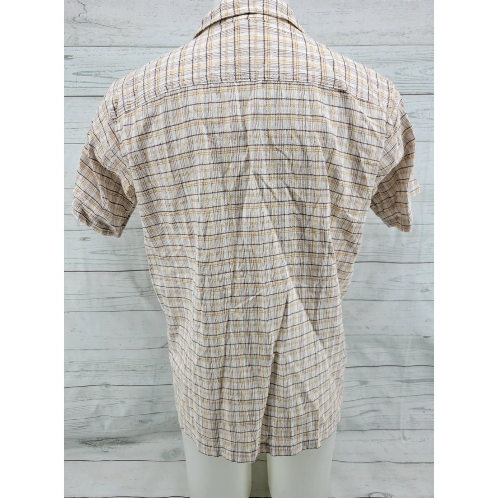 Patagonia VINTAGE Patagonia Shirt Mens Large Plaid Textured Button Front Crushed Style Size US L / EU 52-54 / 3 - 7 Thumbnail