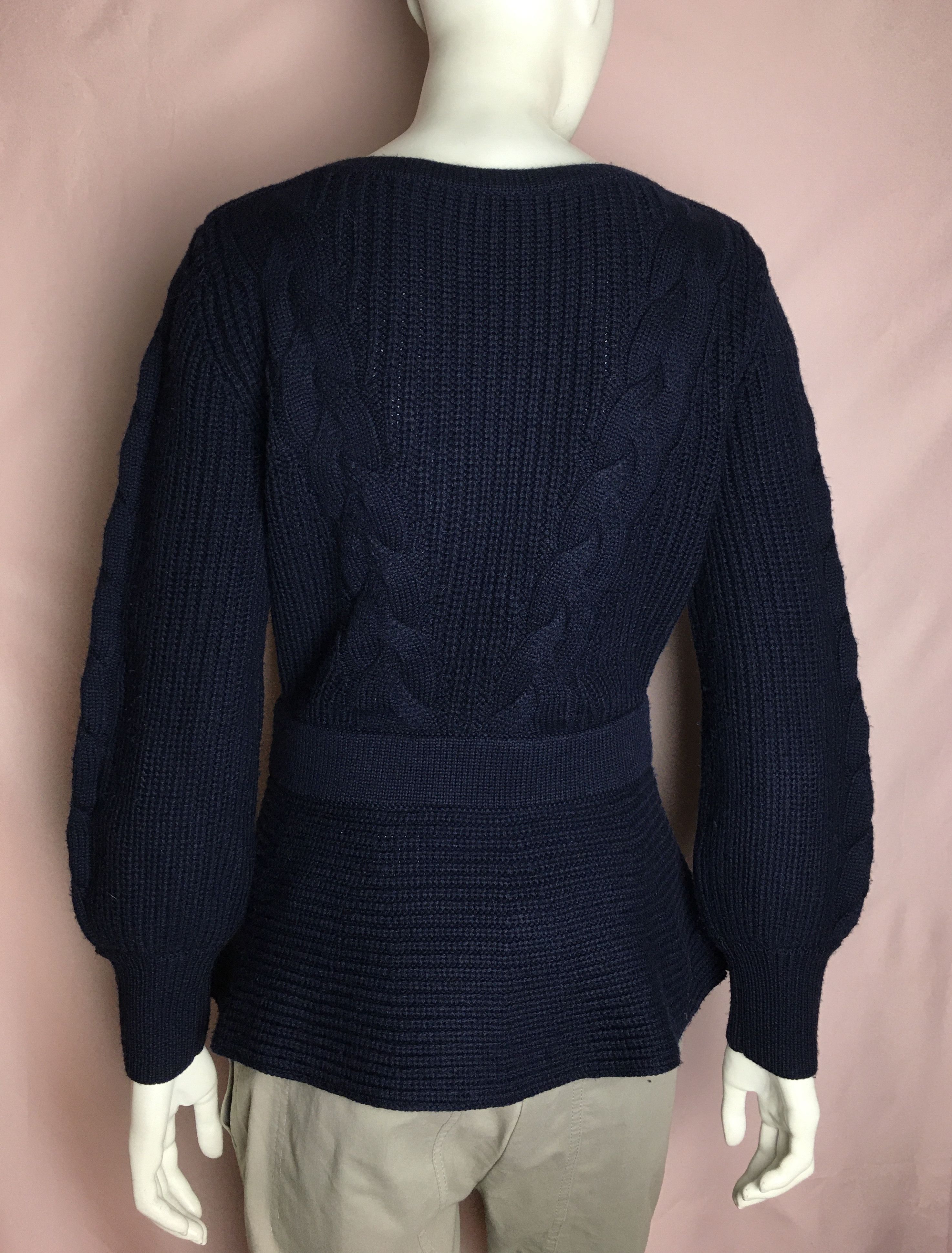 Other THE FOLD London Merino Wool Cable Knit Peplum Sweater Size M Size M / US 6-8 / IT 42-44 - 4 Thumbnail