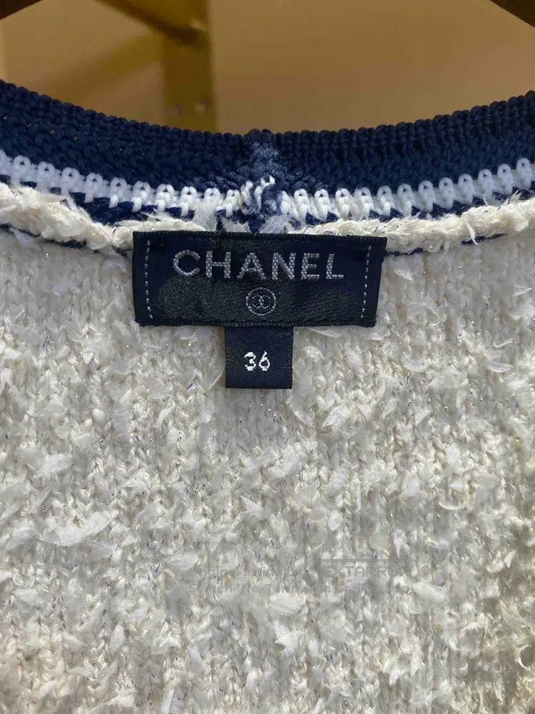 Chanel Chanel 19p blue and white four-pocket glitter dress Size XS / US 0-2 / IT 36-38 - 4 Thumbnail
