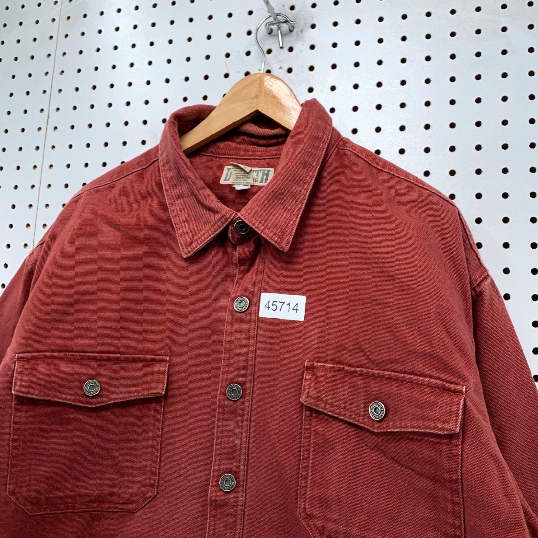 Vintage Duluth Trading Canvas Jacket Mens 2XL Red Fleece Lined Utility Workwear Jacket Size US XXL / EU 58 / 5 - 6 Thumbnail