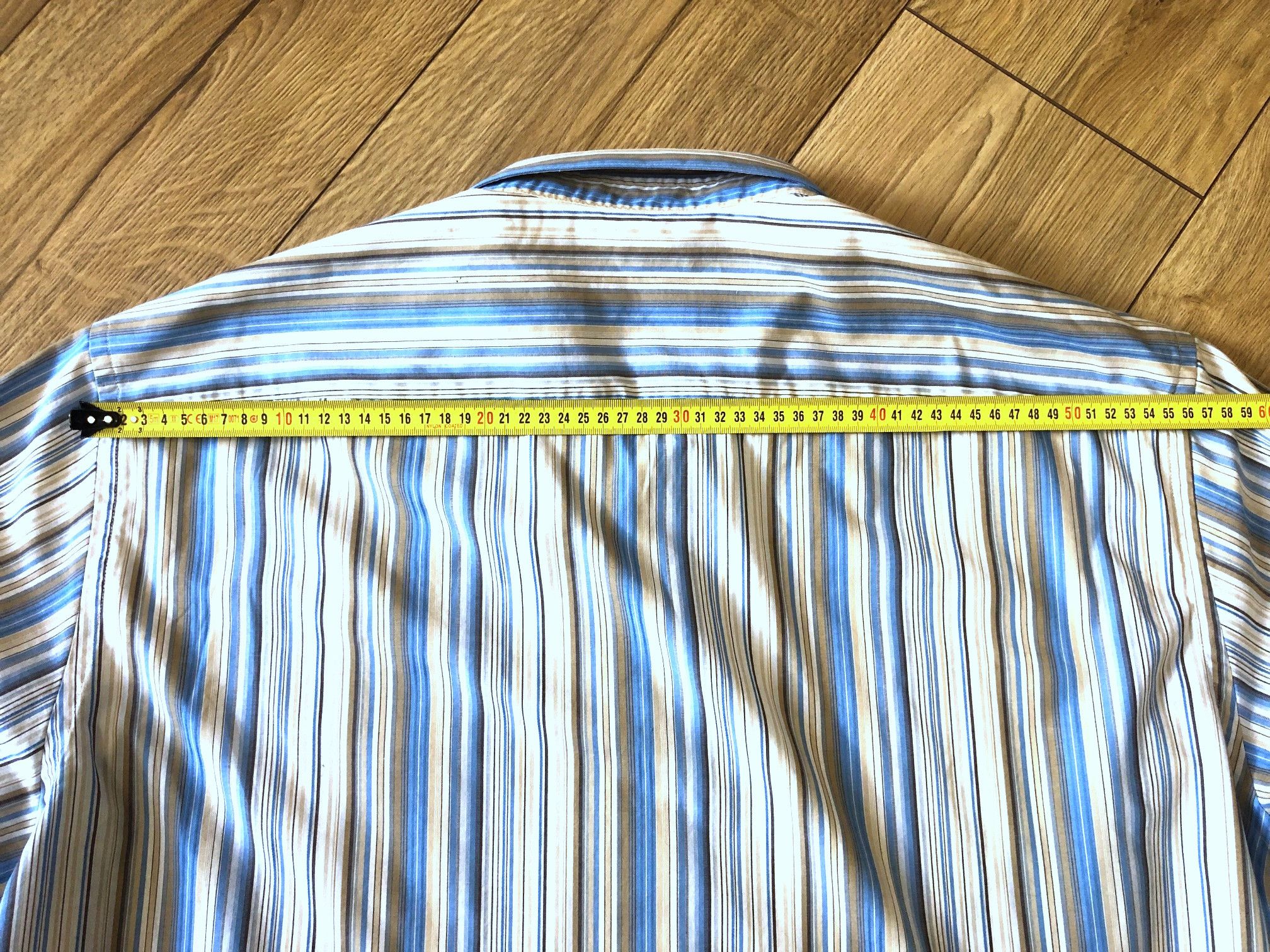 Other Men's striped shirt blue-white-beige 3XL Jim Spencer Size US XXL / EU 58 / 5 - 6 Thumbnail