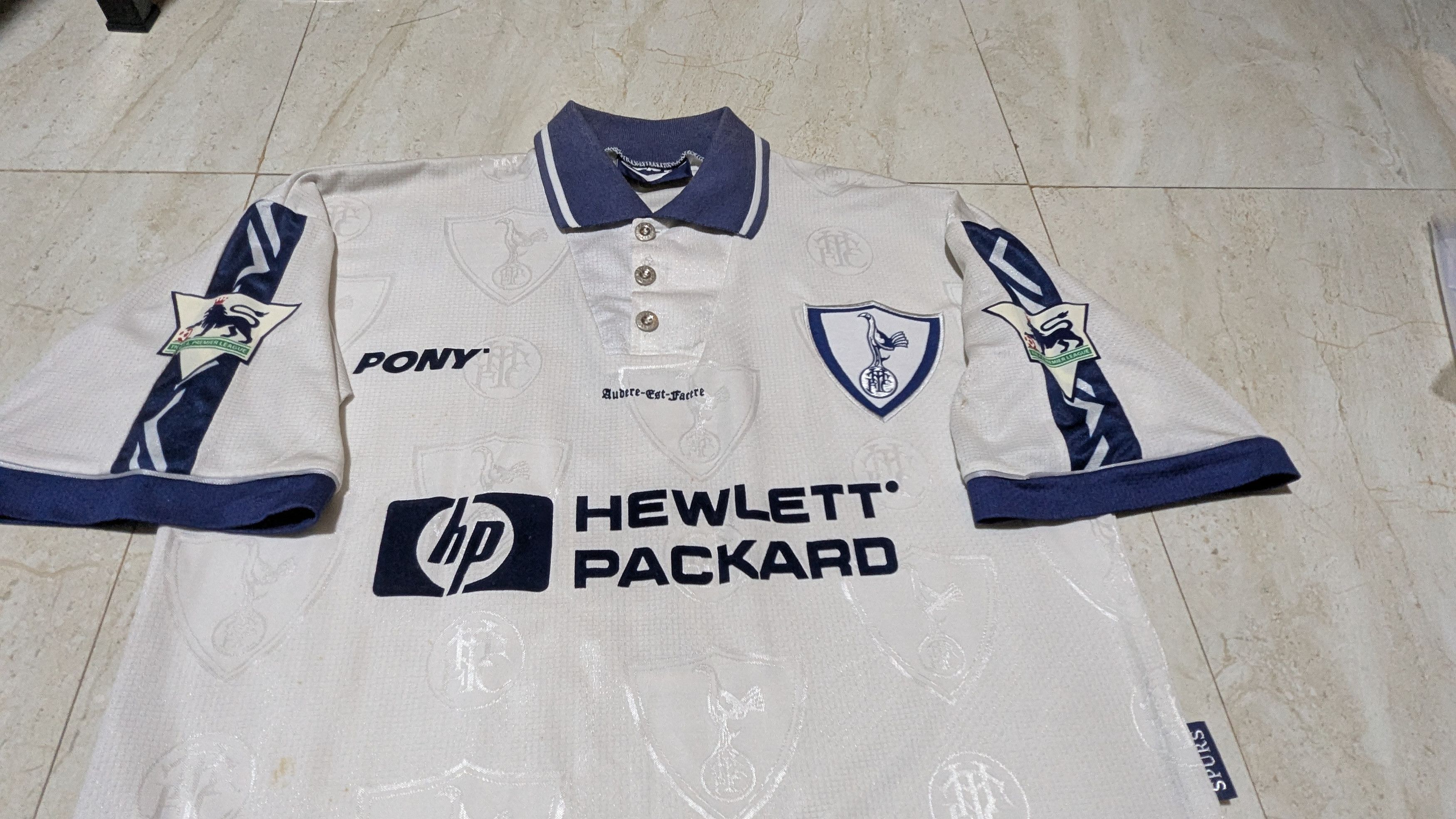 PONY Tottenham Hotspur 1995 home Anderton jersey football shirt Size US L / EU 52-54 / 3 - 4 Thumbnail