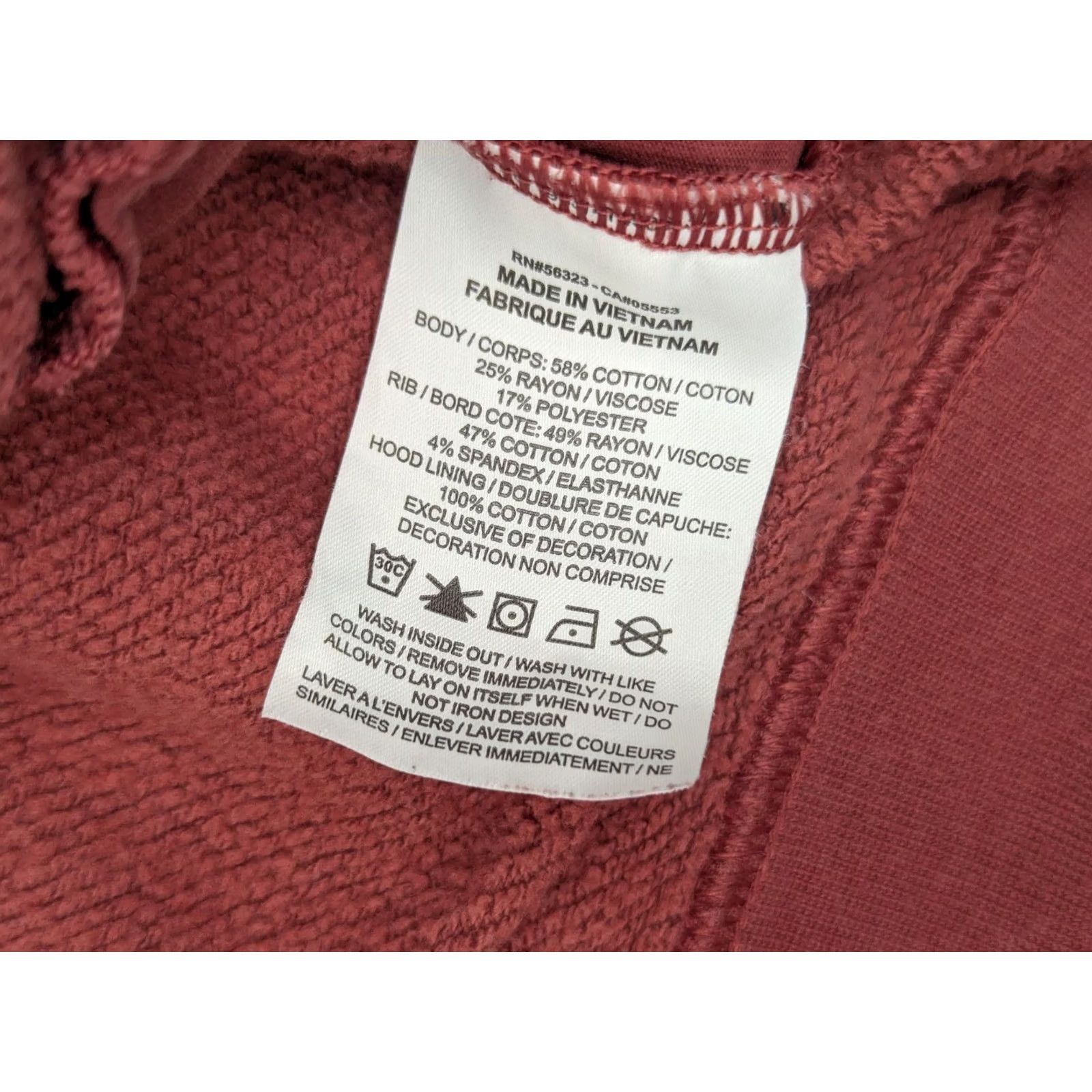 Nike Nike Air Hoodie Women XL Pomegranite Maroon Red Pullover Sweater Spellout CZ4014 Size XL / US 12-14 / IT 48-50 - 3 Thumbnail