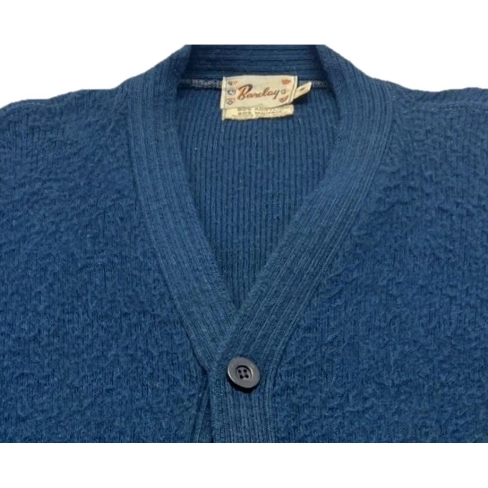Vintage VINTAGE Barelay Cardigan Womens M Mohair Blend Blue V-Neck Pocket Lightweight All Seasons Relaxesf Size M / US 6-8 / IT 42-44 - 5 Thumbnail