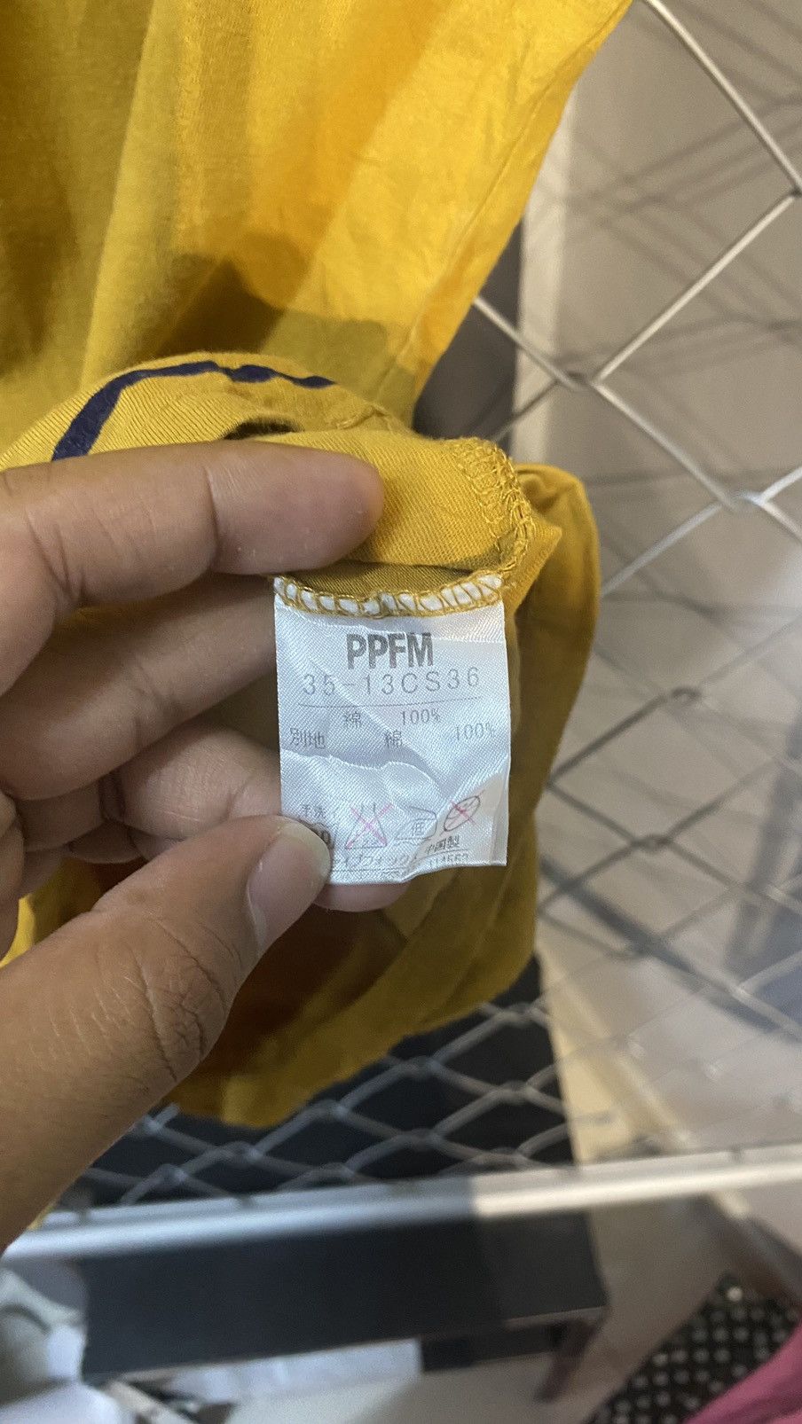 VINTAGE PPFM POLO TEE MUSTARD LARGE