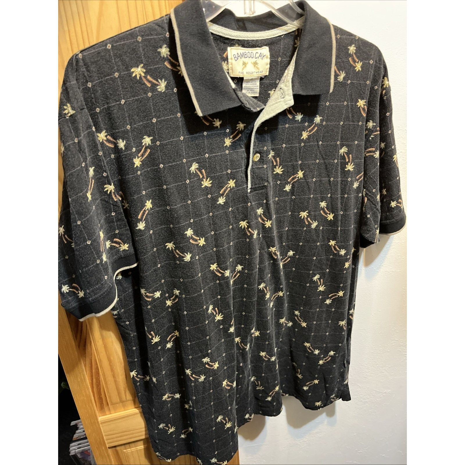 Other Bamboo Cay Polo Shirt Men’s XL Black Floral Hawaiian SS Size US XL / EU 56 / 4 - 6 Thumbnail