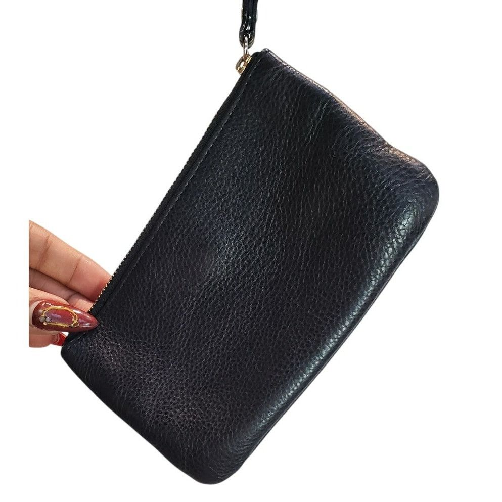 Kate Spade Kate Spade Black Leather Wristlet Zip Pouch Size ONE SIZE - 3 Thumbnail