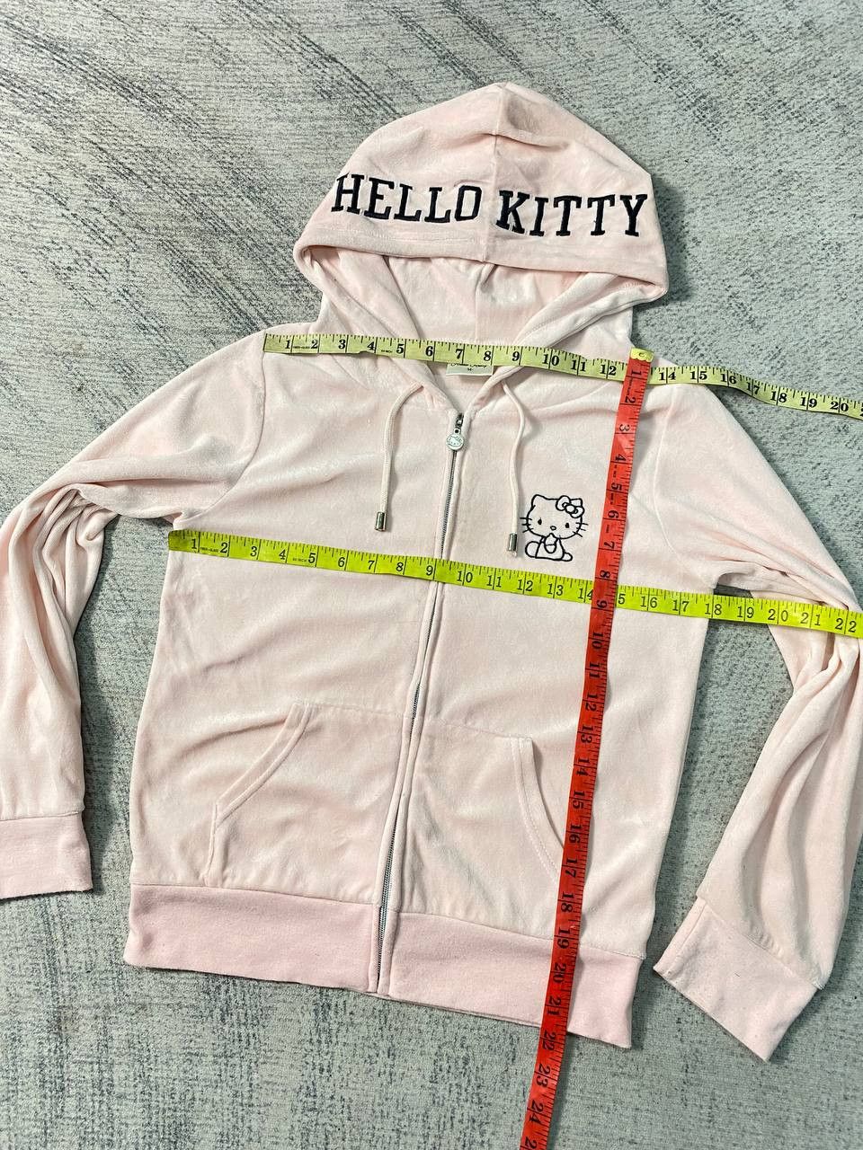 Other Hello Kitty Velvet Cropped Zip Hoodie Size M / US 6-8 / IT 42-44 - 10 Thumbnail