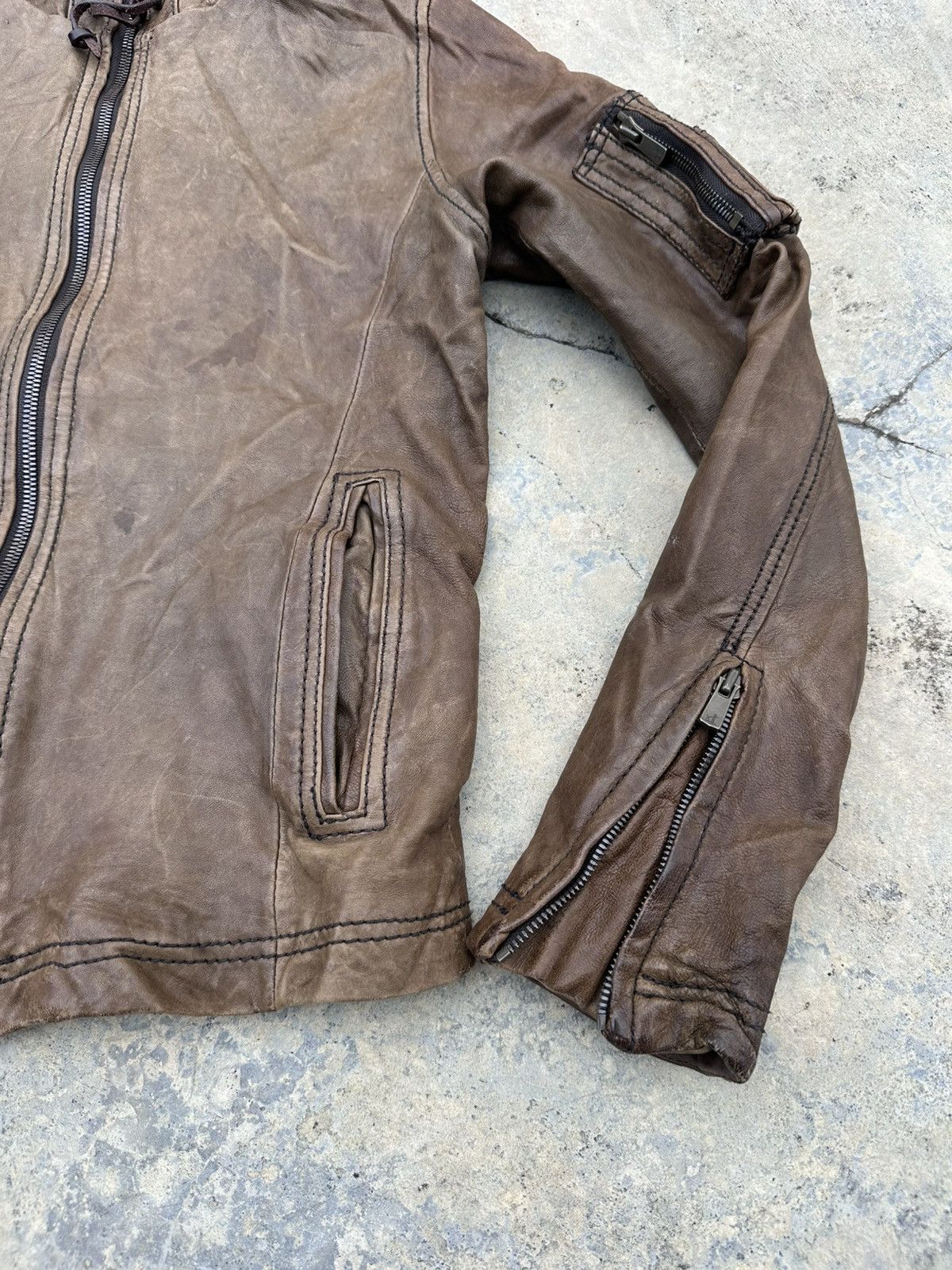 GOA 2000s Japanese Brand Sheepskin Leather Bono Jacket Size S / US 4 / IT 40 - 3 Thumbnail