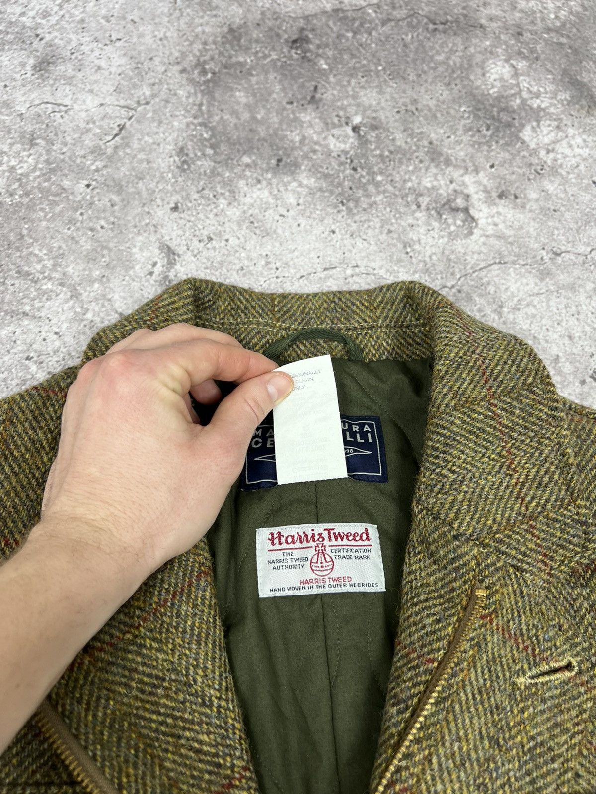 Manifattura Ceccarelli MANIFATTURA CECCARELLI HARRIS TWEED WOOL JACKET COAT Size US M / EU 48-50 / 2 - 12 Thumbnail