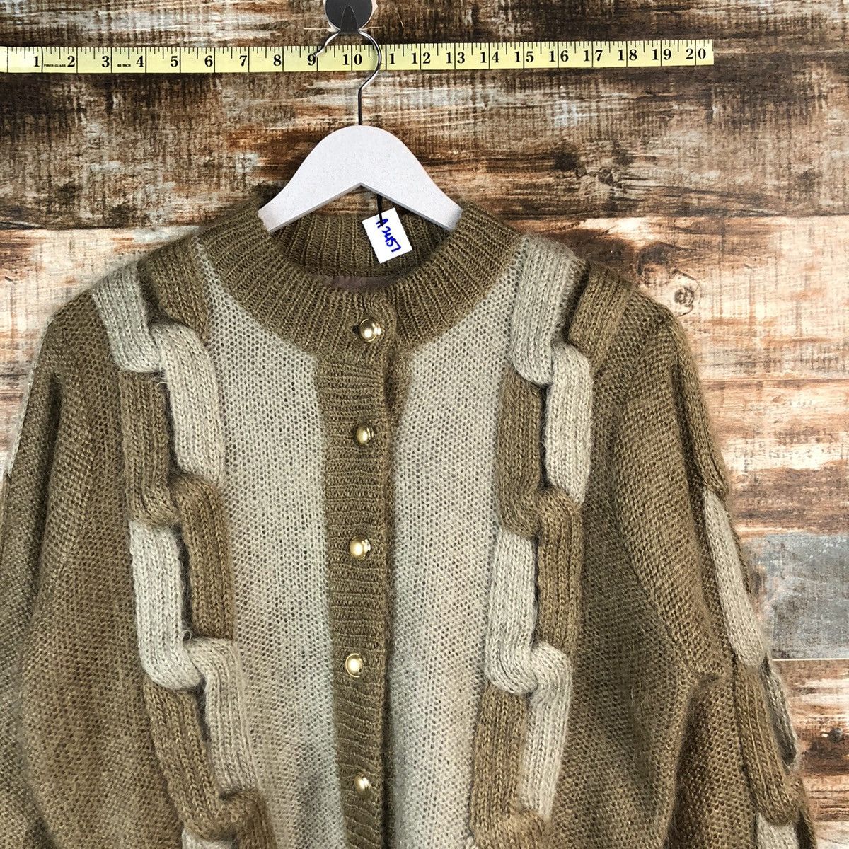 Homespun Knitwear Japan mohair shaggy vtg Pattern knitwear Cardigans #A2457 Size M / US 6-8 / IT 42-44 - 5 Thumbnail