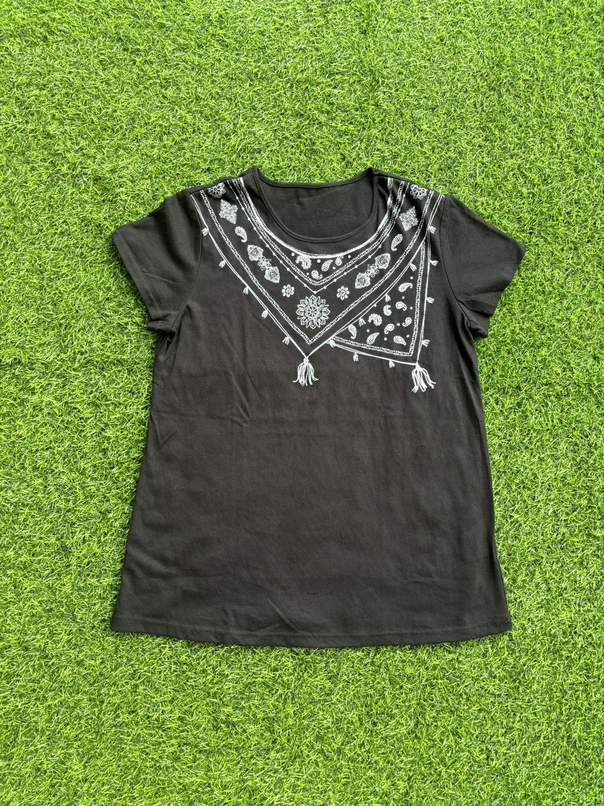 Hysteric Glamour Y2k Shawl Style Black Tshirt Size US M / EU 48-50 / 2 - 1 Thumbnail