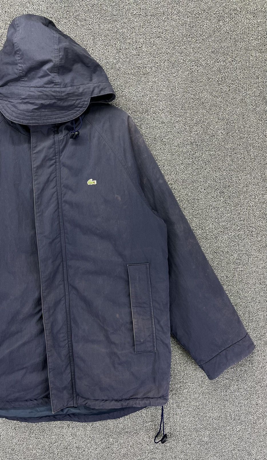 Lacoste Vintage Lacoste Hooded Trashed Zip Up Jacket Size US L / EU 52-54 / 3 - 4 Thumbnail