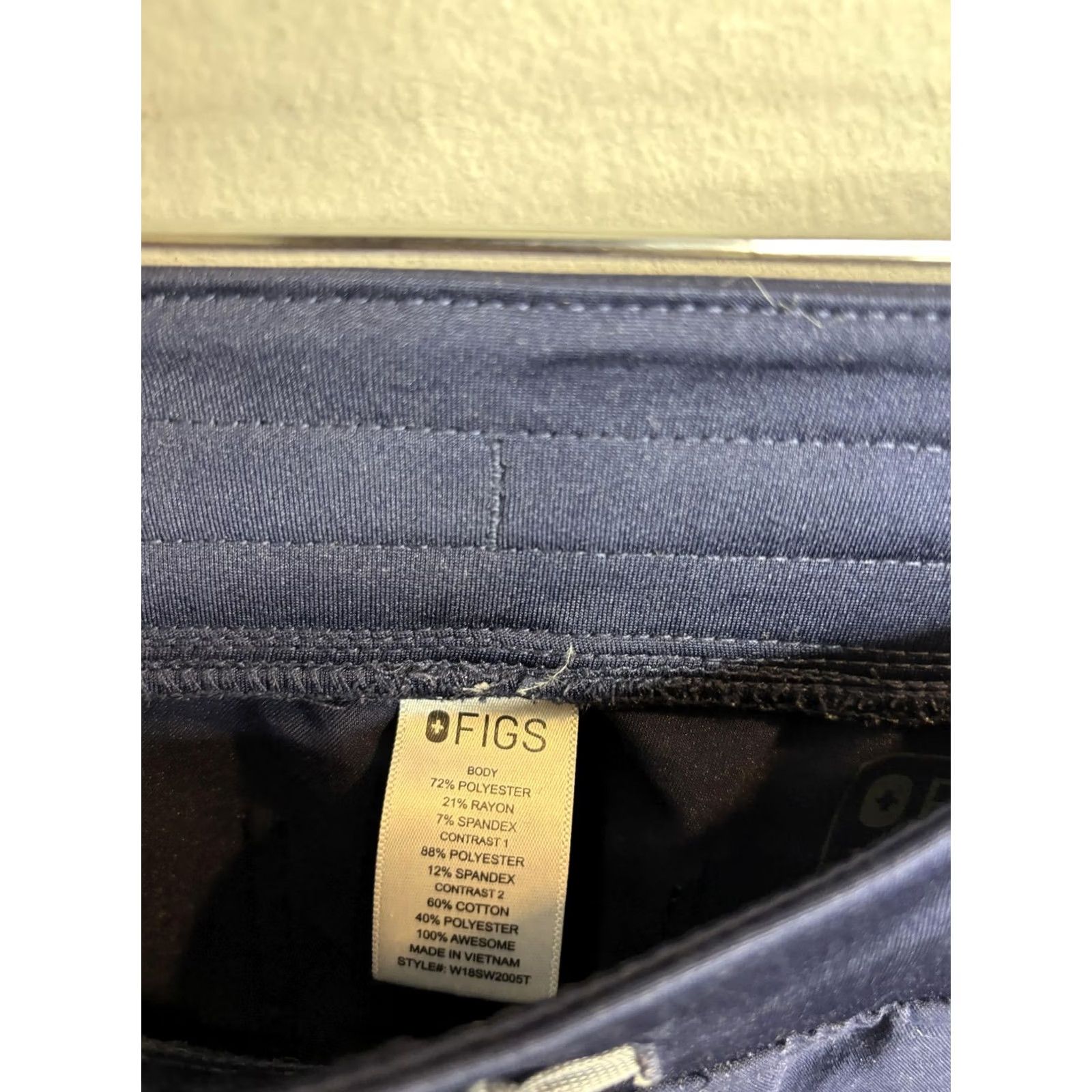 Vintage VINTAGE FIGS Technical Jogger Pants Womens Medium Navy Blue Drawstring Pockets Zip Size 32" / US 10 / IT 46 - 4 Thumbnail