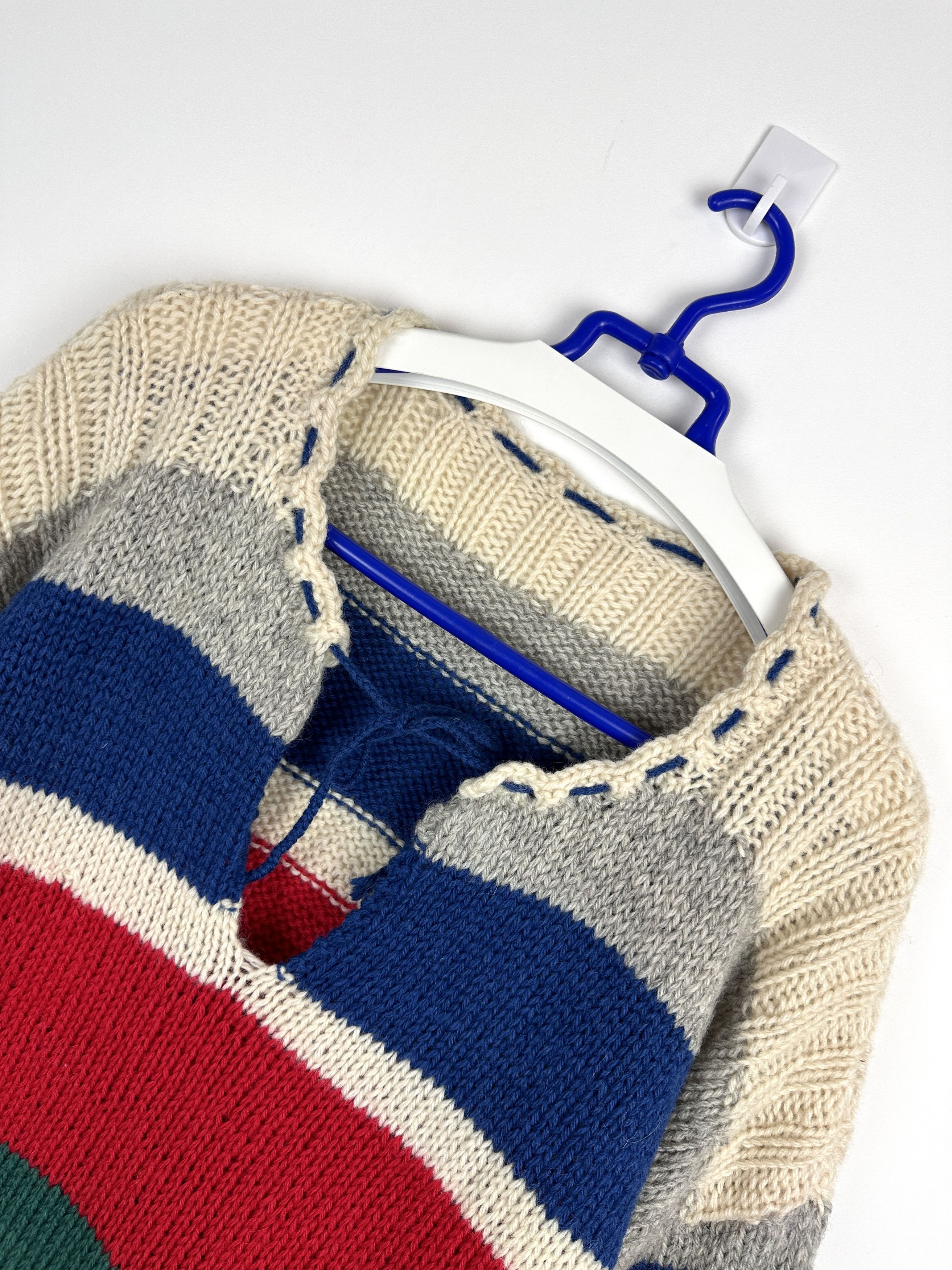Vintage Vintage HANDMADE woolen sweater jumper hippie XXL Size US XXL / EU 58 / 5 - 2 Thumbnail