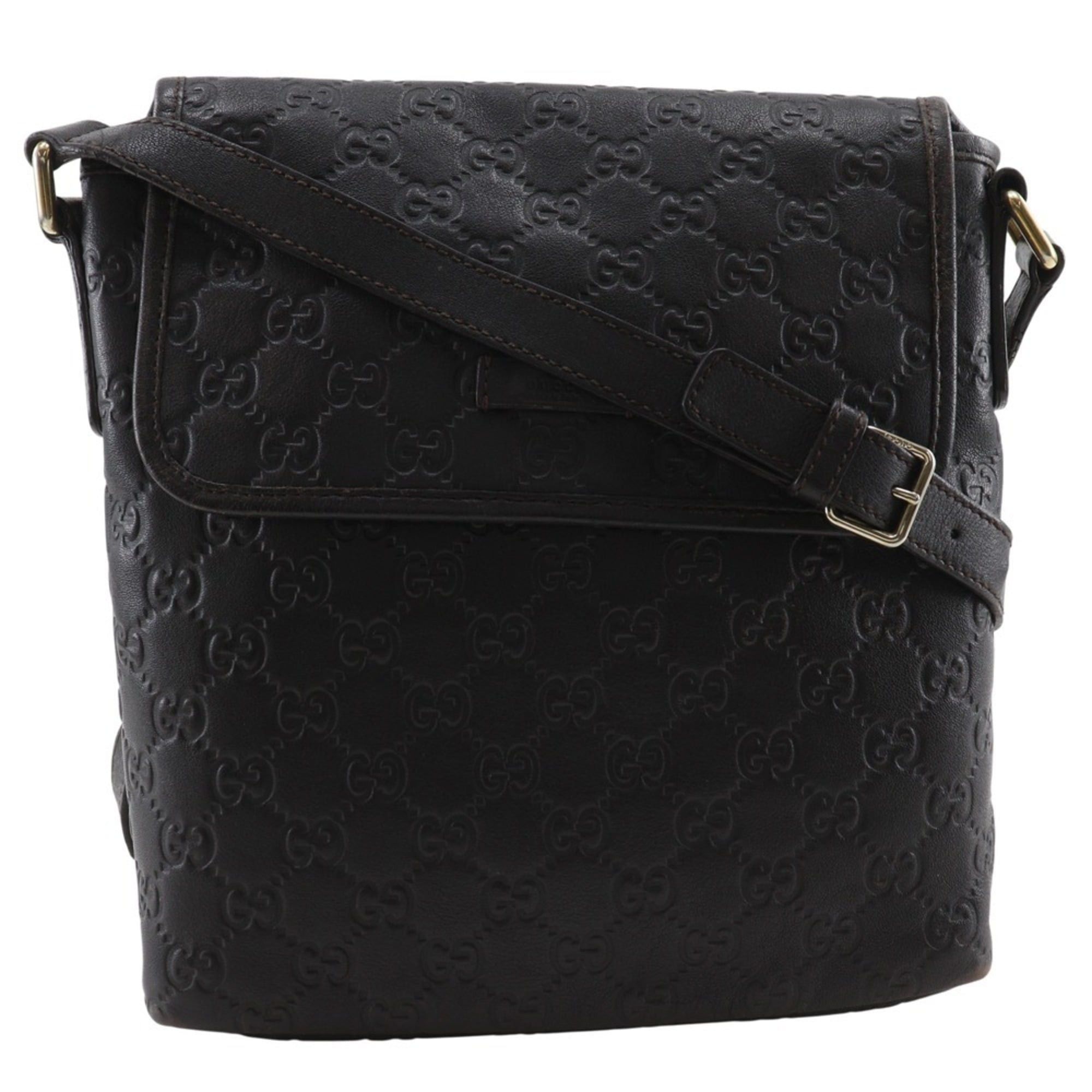Gucci Gucci GG Shoulder Bag 223666 Shimmer Leather Brown A5 Magnetic Type Unisex Size ONE SIZE - 1 Thumbnail