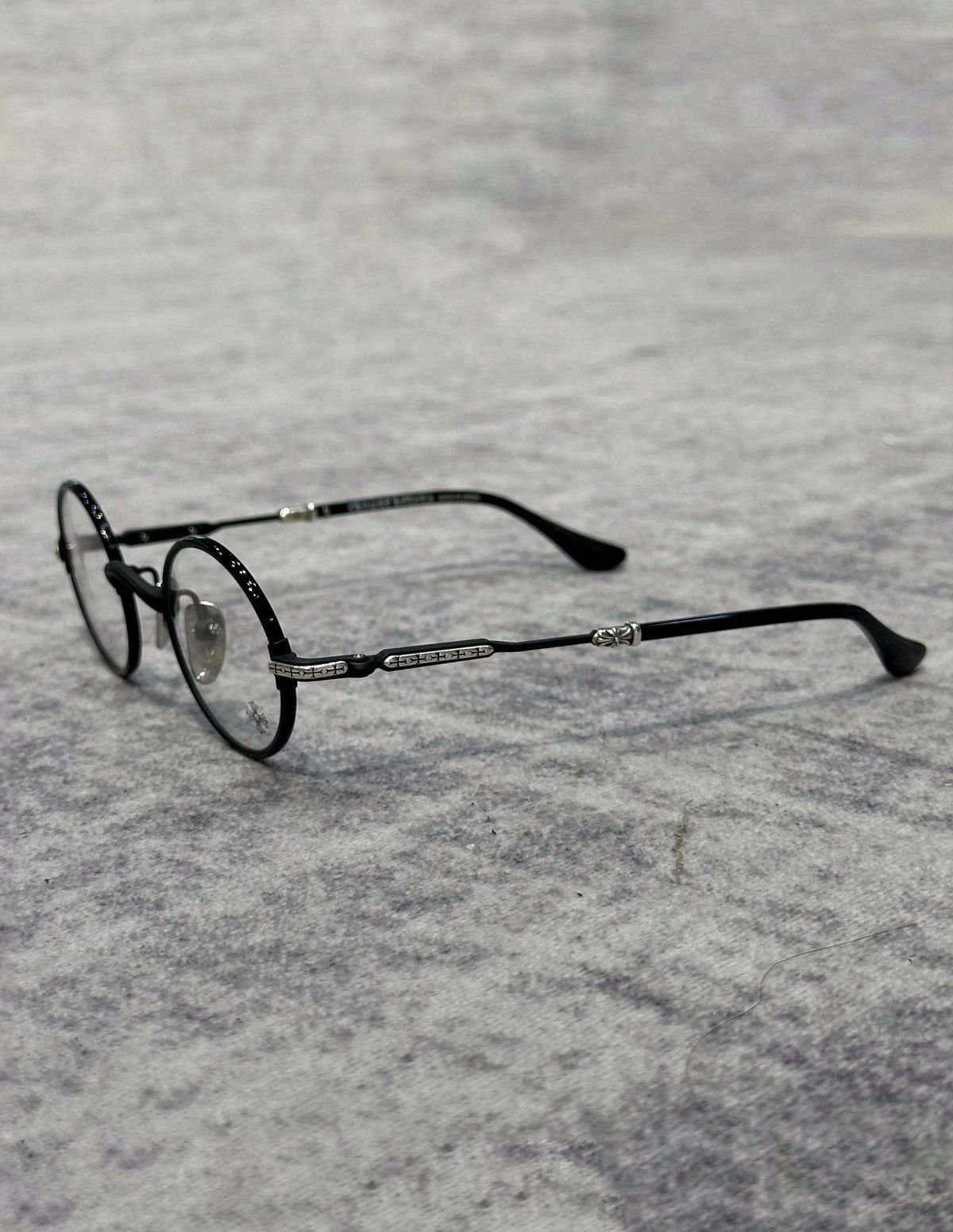 Chrome Hearts CHROME HEARTS BUBBA-A Antique Silver-Black Plastic