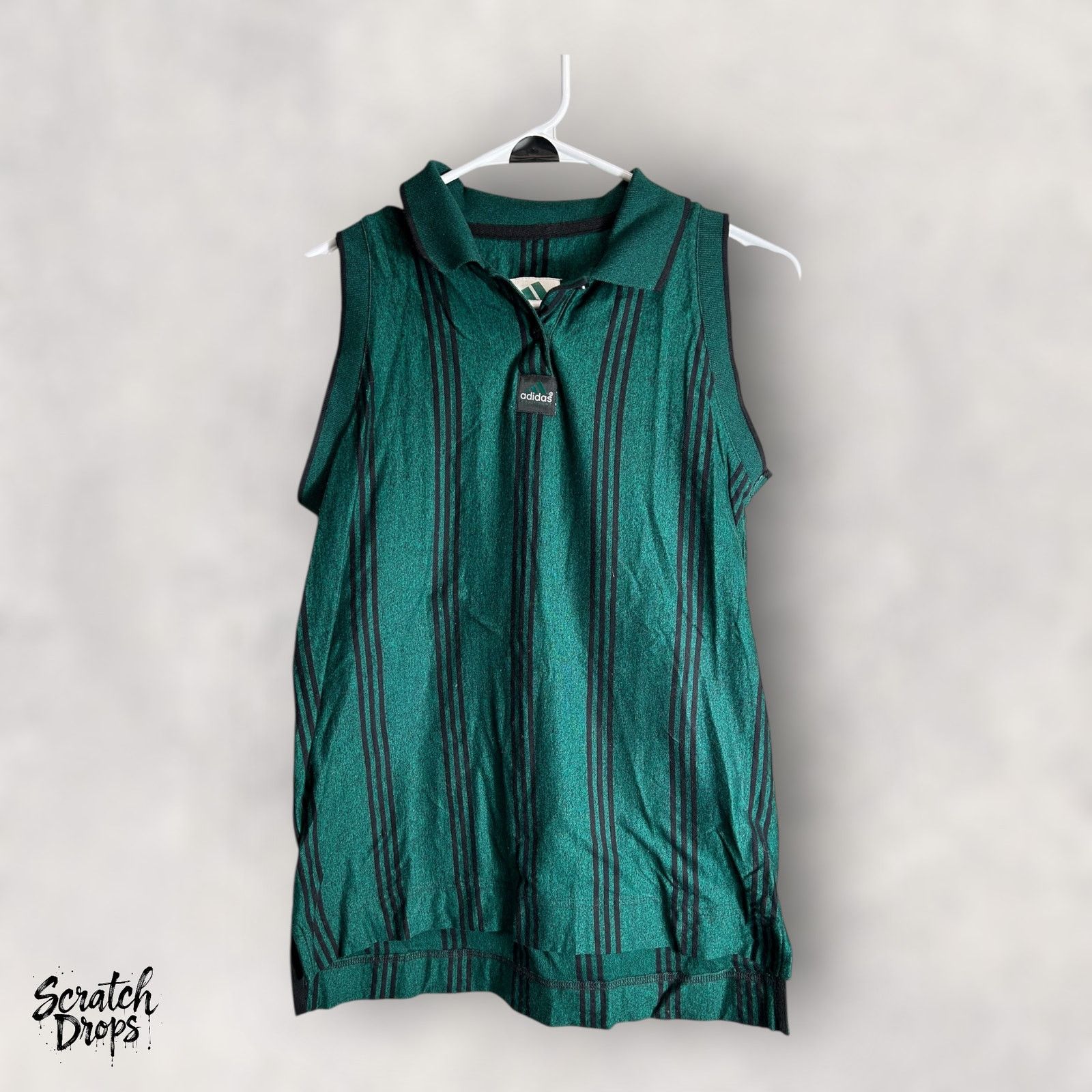 Adidas Adidas Women Vtg 90s Polo Shirt M Green Sleeveless Retro Top Size M / US 6-8 / IT 42-44 - 1 Thumbnail