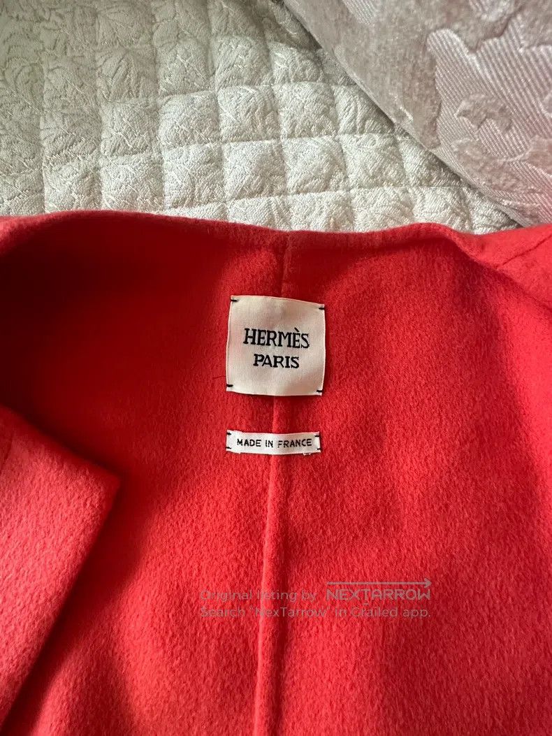 Hermes Hermes Cashmere coat, classic Hermes orange Size XXS / US 00 / IT 34 - 5 Thumbnail