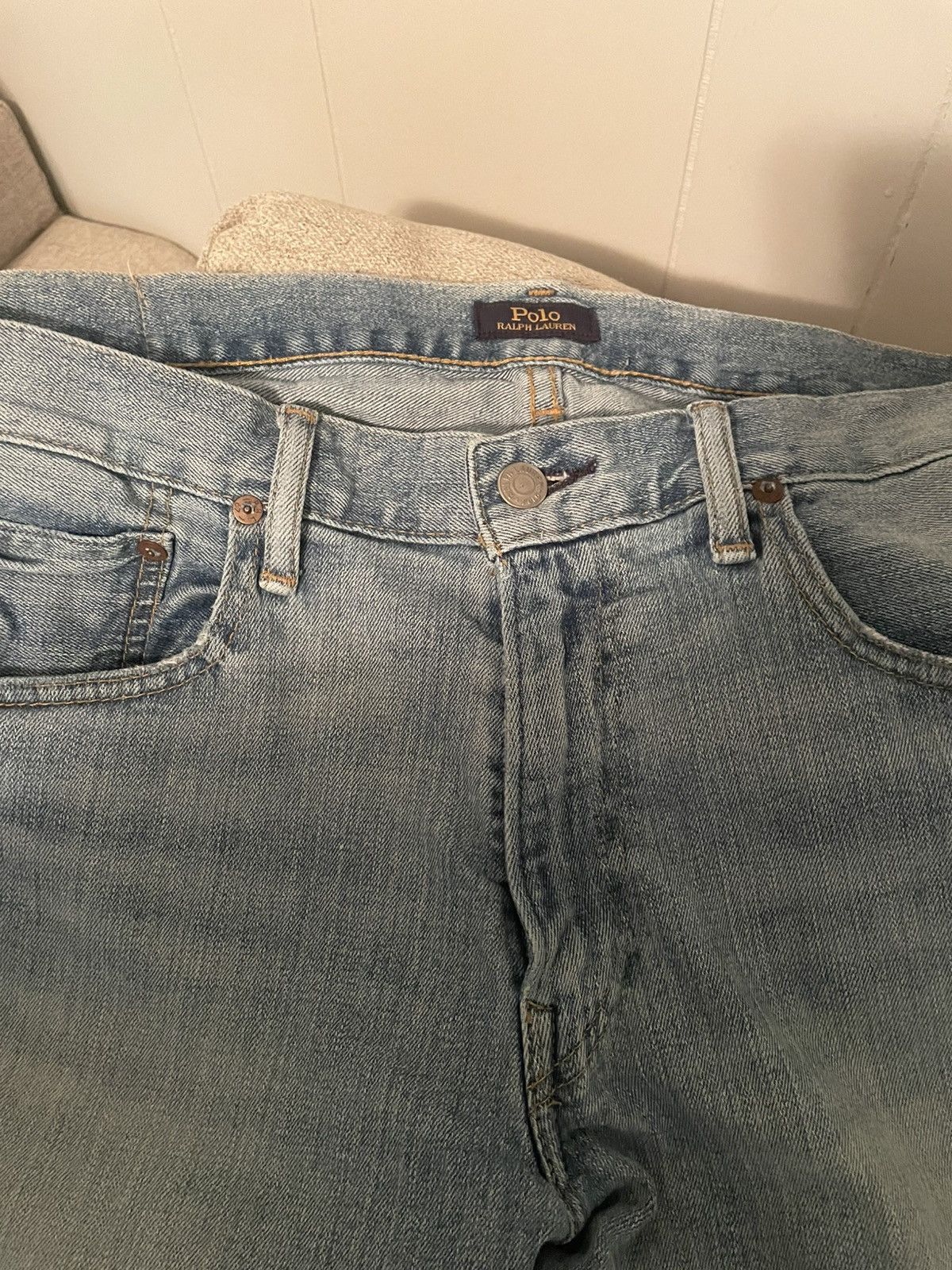 Polo Ralph Lauren 5 pocket washed denim Size US 35 - 2 Thumbnail