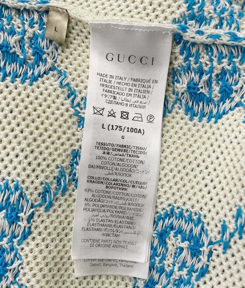 Gucci Gucci Double G jacquard knitted short sleeves 2502-Nextarro Size US L / EU 52-54 / 3 - 6 Thumbnail