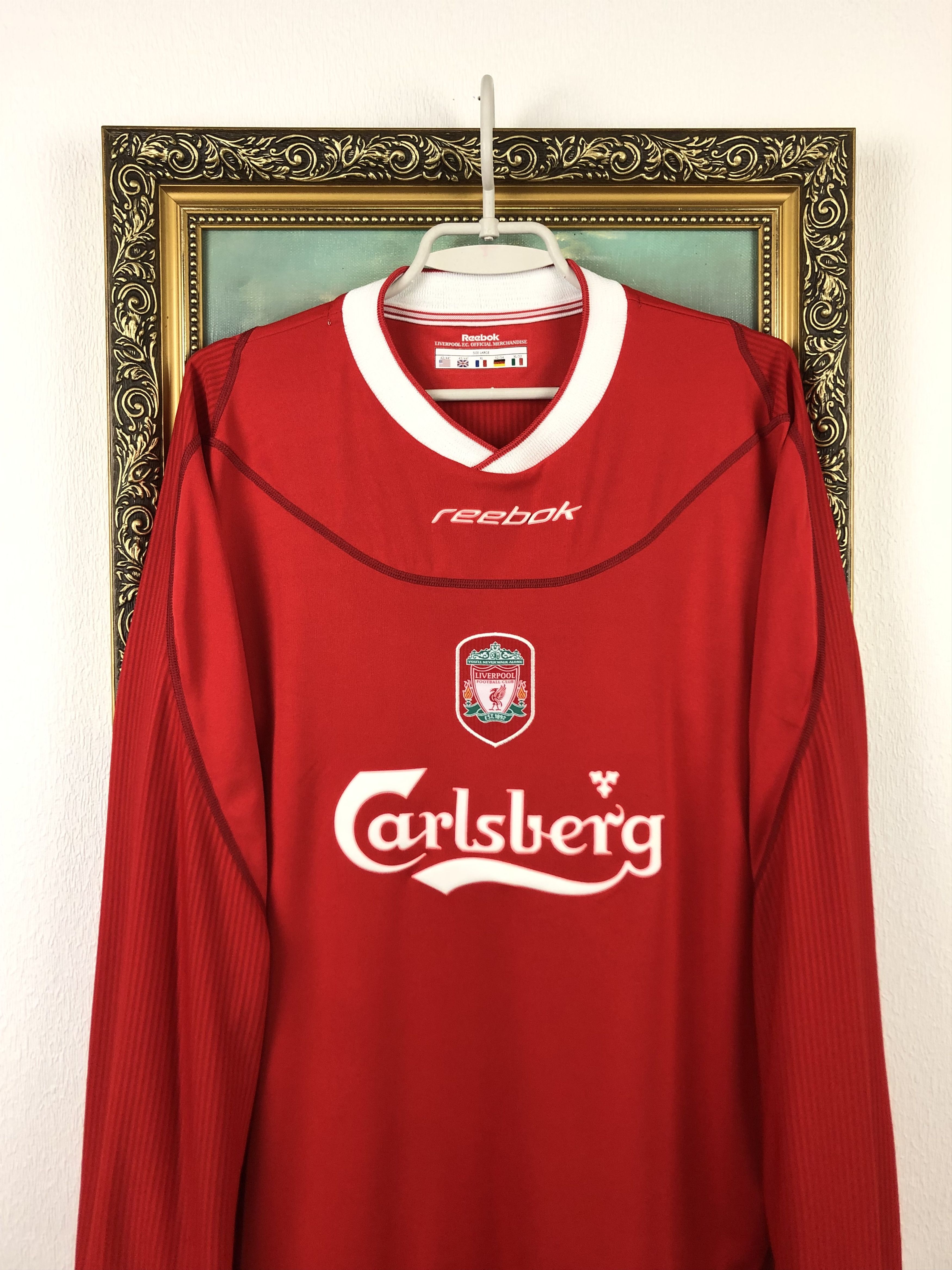 Vintage Liverpool football shirt 2002 Soccer Long Sleeve Jersey Rare Size US XL / EU 56 / 4 - 2 Thumbnail
