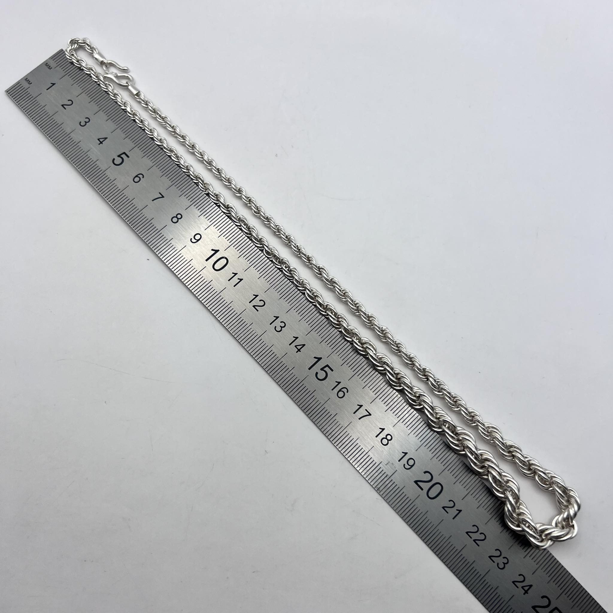 Sterling Silver Vintage Sterling Silver 925 Chain Necklace Marked 36.8 gr Size ONE SIZE - 6 Thumbnail