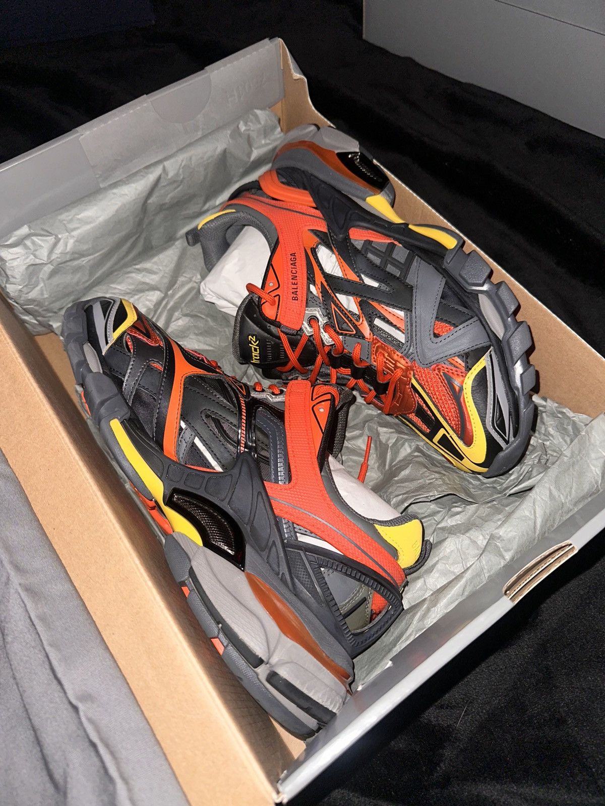 Balenciaga Balenciaga Track 2 “Gray/Orange” Size US 8 / EU 41 - 2 Thumbnail