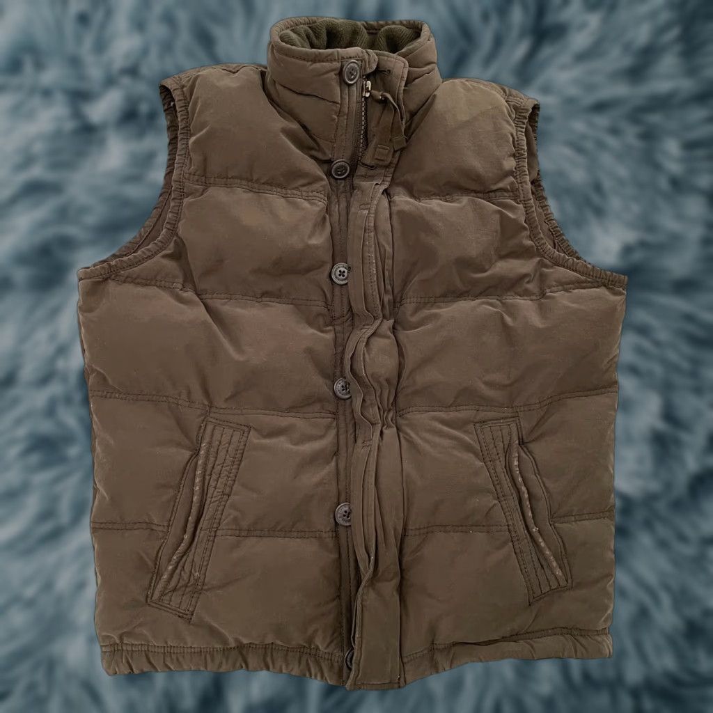 Abercrombie & Fitch VINTAGE Abercrombie & Fitch Summit Rock Vest Adult XL Brown Full Zip Down Puffer Mens Size US XL / EU 56 / 4 - 1 Thumbnail