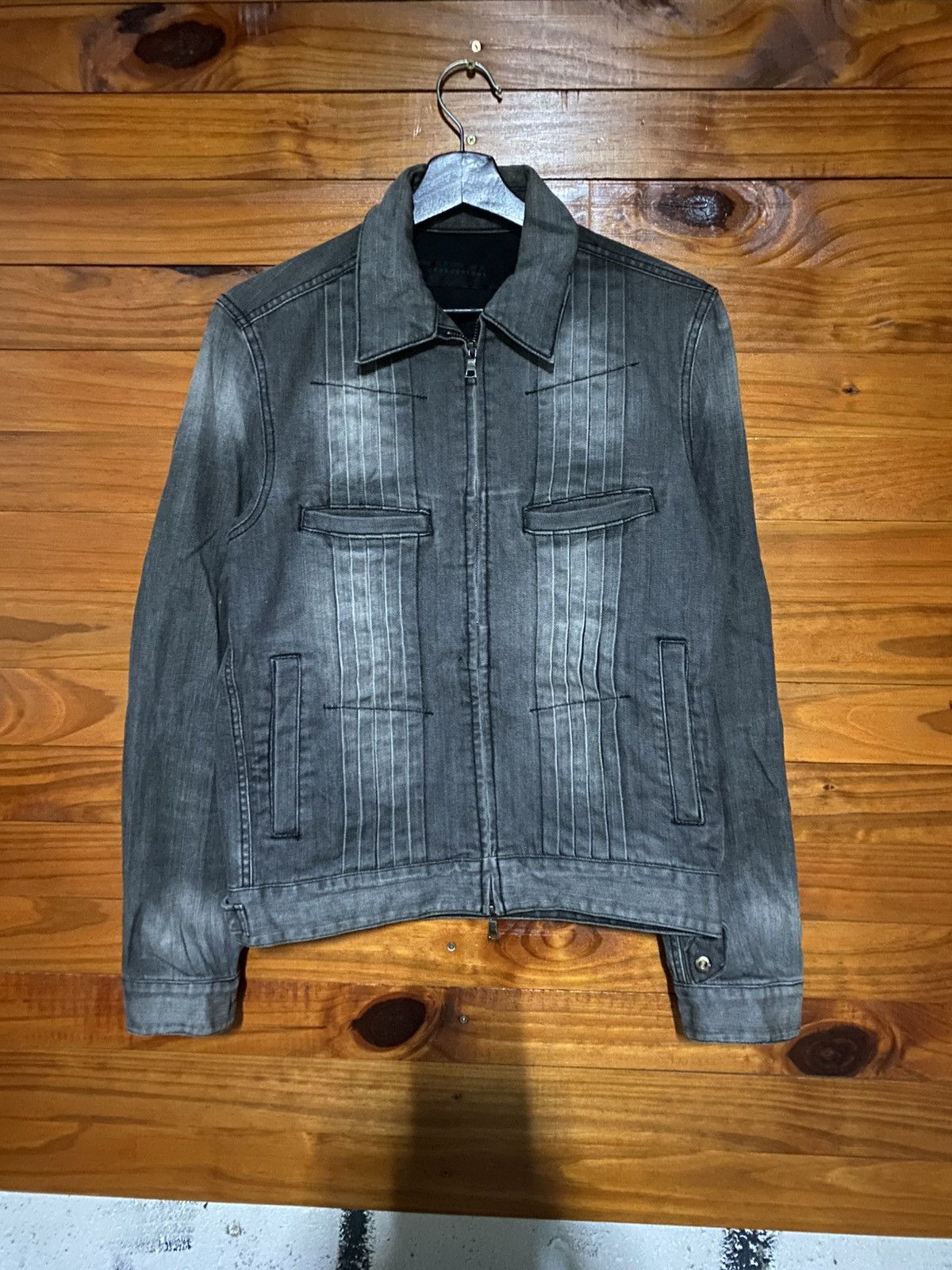 Japanese Brand Ground Floor Grey Denim Jacket – Vintage-Style Men’s Casual Size US S / EU 44-46 / 1 - 3 Thumbnail