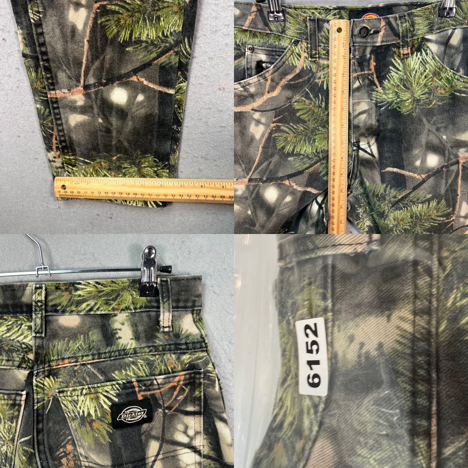 Dickies Dickies Womens Jeans Size 26 Camouflage Print w/ Pine Tree Pattern Jeans, Regular, 30 Inseam, Ankle, Cotton, Green, Pockets, Summer, Spring, Womens Size 26" / US 2 / IT 38 - 8 Thumbnail