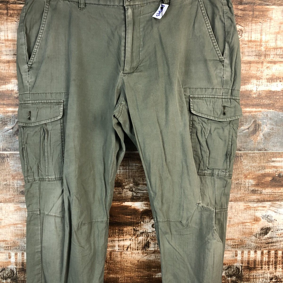 Uniqlo Uniqlo Green Cargo ripped Multipocket utility Pants #A2393 Size US 33 - 5 Thumbnail