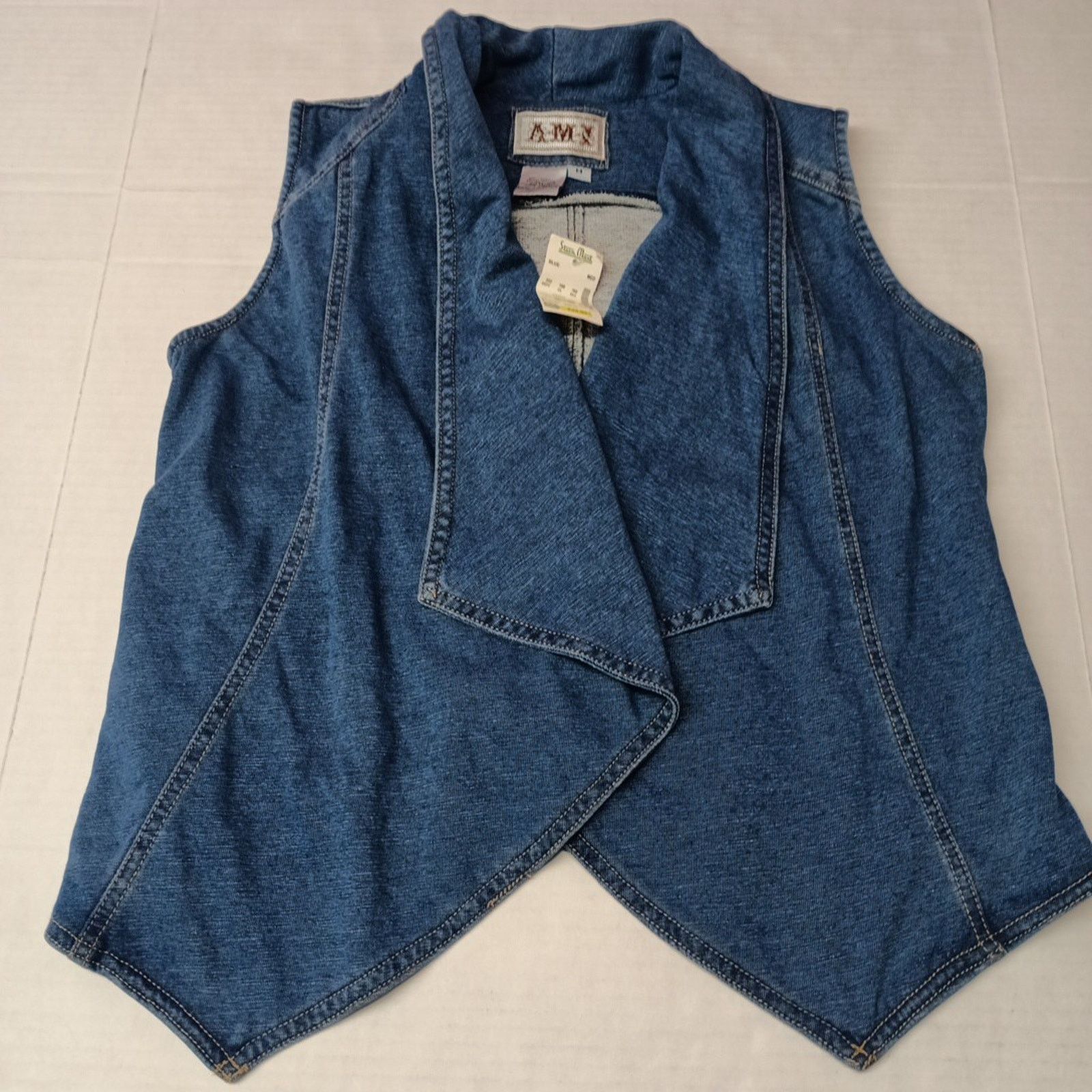AMI AMI Open Drape Front Denim Jean Vest Women's Size M Blue Size M / US 6-8 / IT 42-44 - 1 Thumbnail