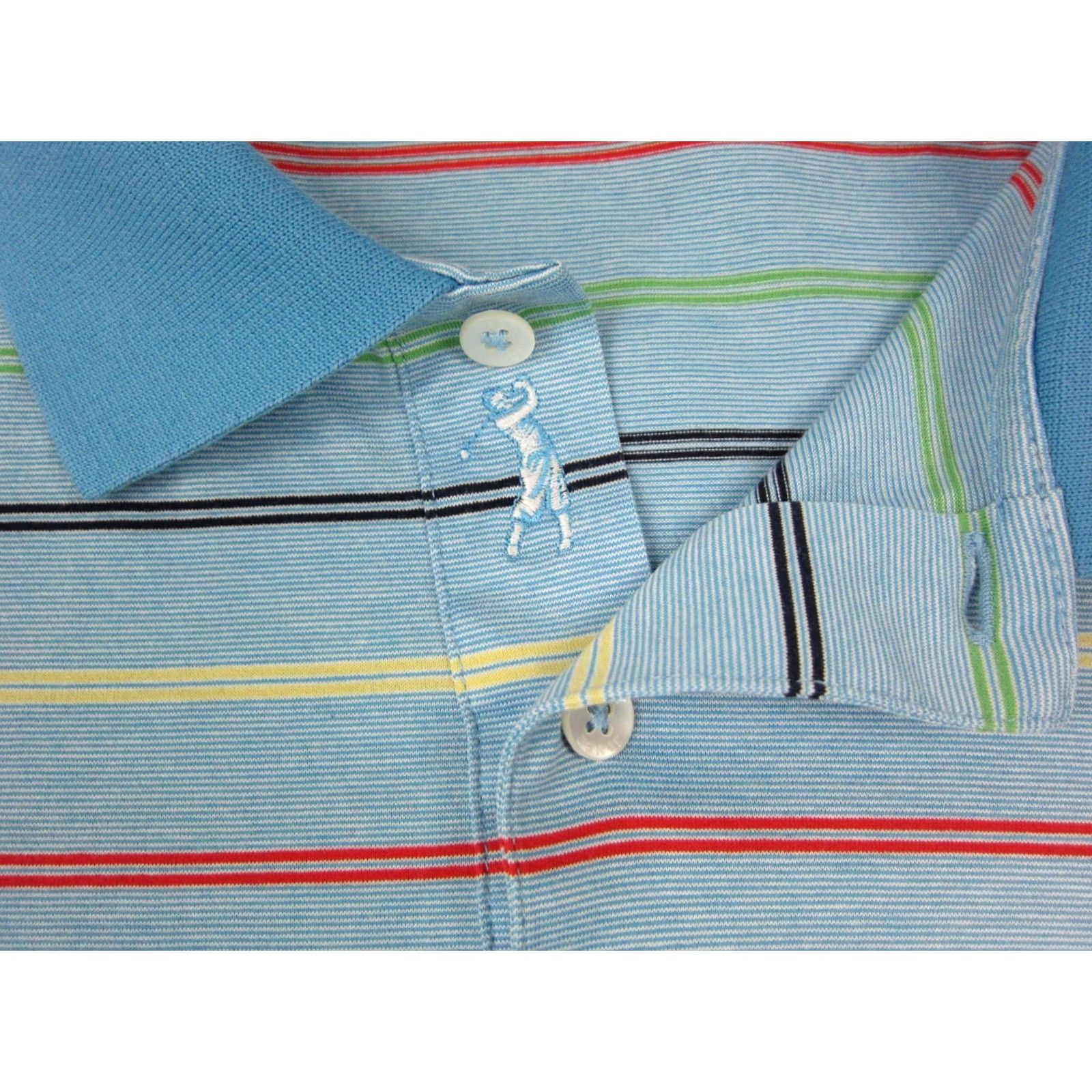 Vintage VINTAGE Bobby Jones Polo Shirt Mens XL Blue Striped Cotton Golf Short Sleeve Shirt Size US XL / EU 56 / 4 - 3 Thumbnail