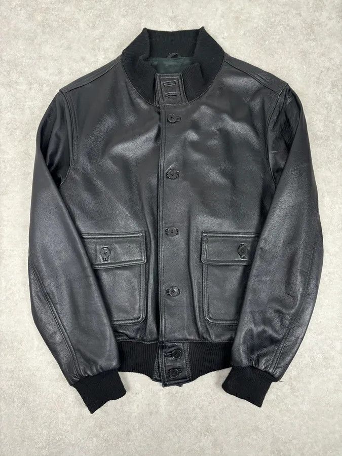 Daniele Alessandrini 2000s Daniele Alessandrini Black Buttoned Leather Jacket Size US M / EU 48-50 / 2 - 1 Thumbnail