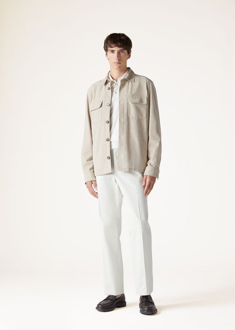 Loro Piana o1w1db10226 FAL6174 Overshirt in Beige Size US L / EU 52-54 / 3 - 5 Thumbnail