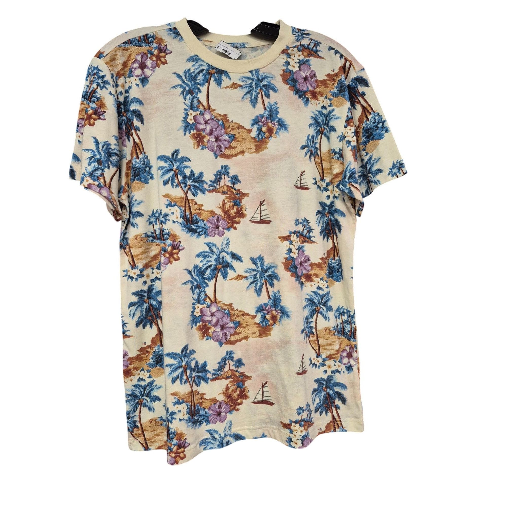 Other Original Use Mens Short Sleeve Palm Tree Print T-Shirt Beige Size US S / EU 44-46 / 1 - 2 Thumbnail