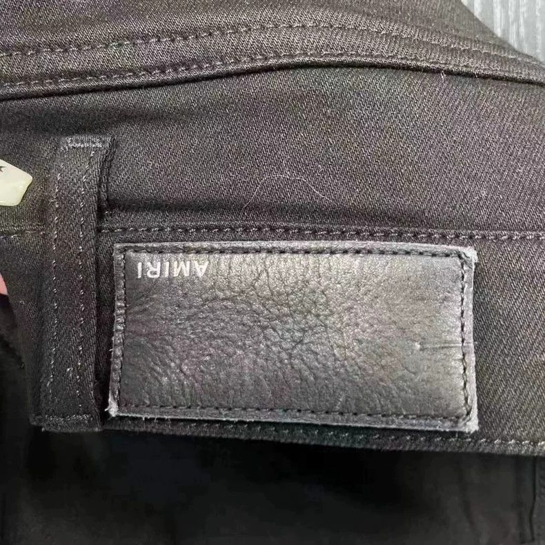 Amiri Amiri Black solid color one knee destruction design patch j Size US 32 / EU 48 - 4 Thumbnail