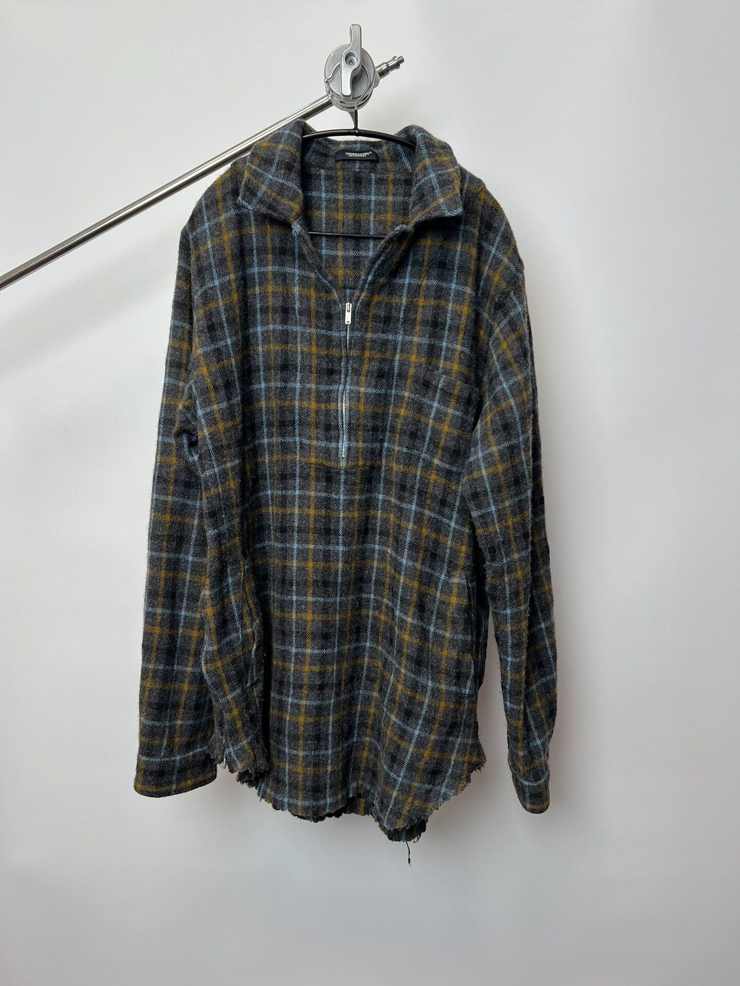 Undercover Undercover Wool Blend Plaid Half-Zip Jacket Size US L / EU 52-54 / 3 - 1 Thumbnail