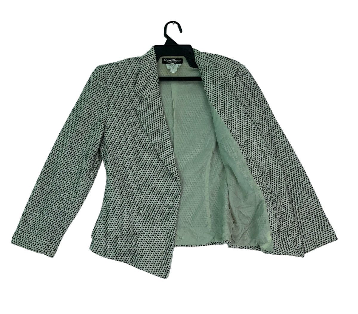 Salvatore Ferragamo Vtg 90s Salvatore Ferragamo tweed blazer jacket Size XS / US 0-2 / IT 36-38 - 3 Thumbnail