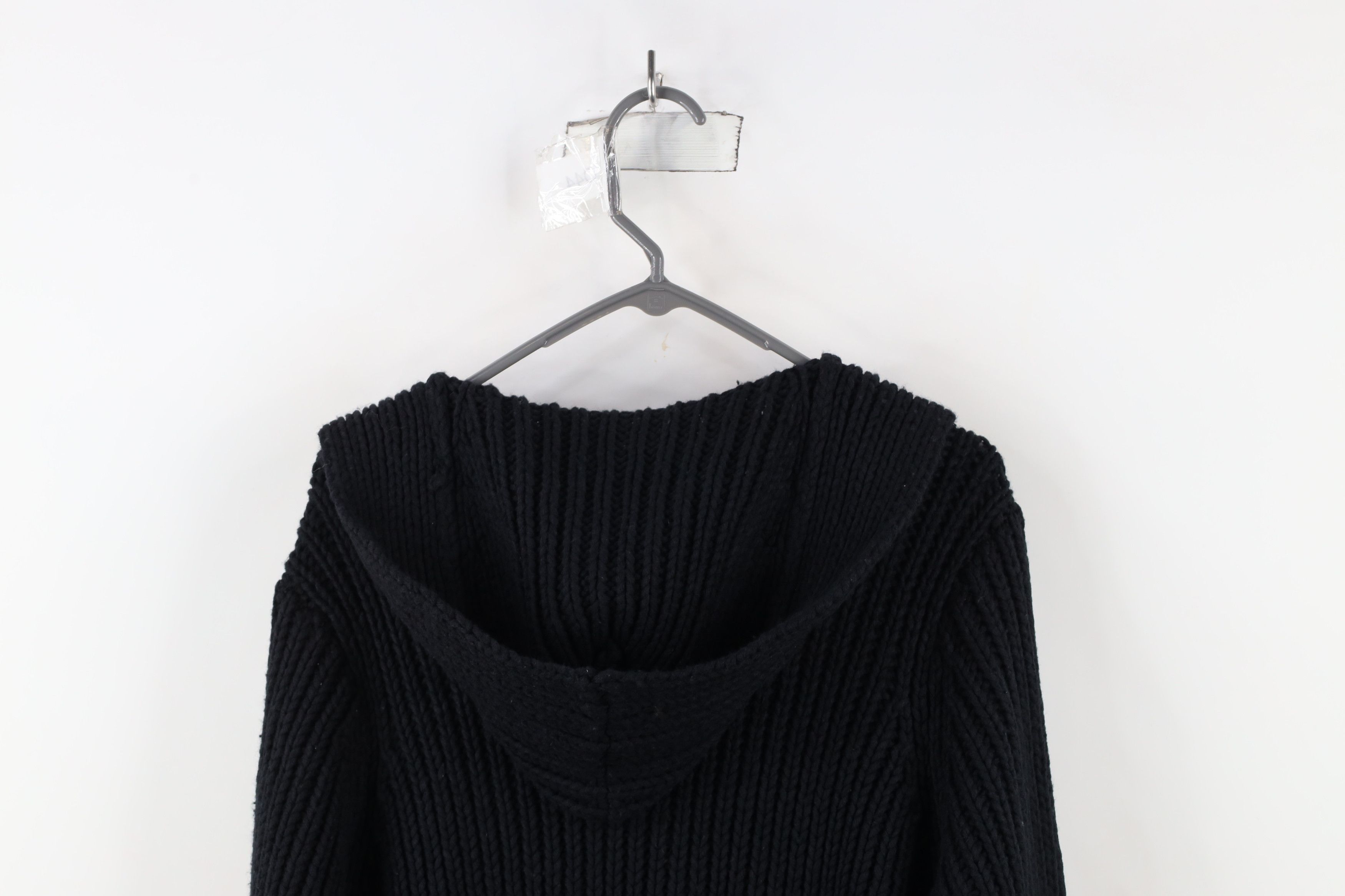 Gap × Vintage Vintage 90s Y2K Gap Ribbed Knit Hooded Cardigan Sweater Size ONE SIZE - 8 Thumbnail